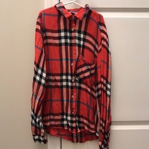 Loose-Fitting “Cotton On” Red Flannel